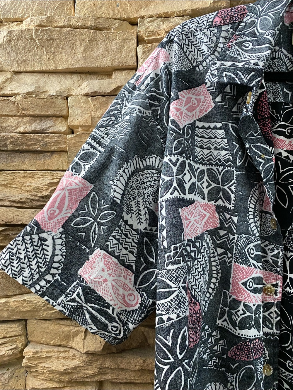 Cooke Street Printed Button Down Shirt Cotton Relaxed Hawaiian Size L - Picture 3 of 9